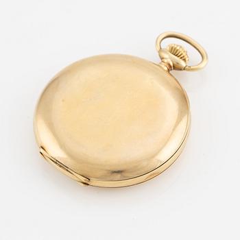 Viking, pocket watch, hunter case, 14K gold, "Boliden Gold", 51,5 mm.