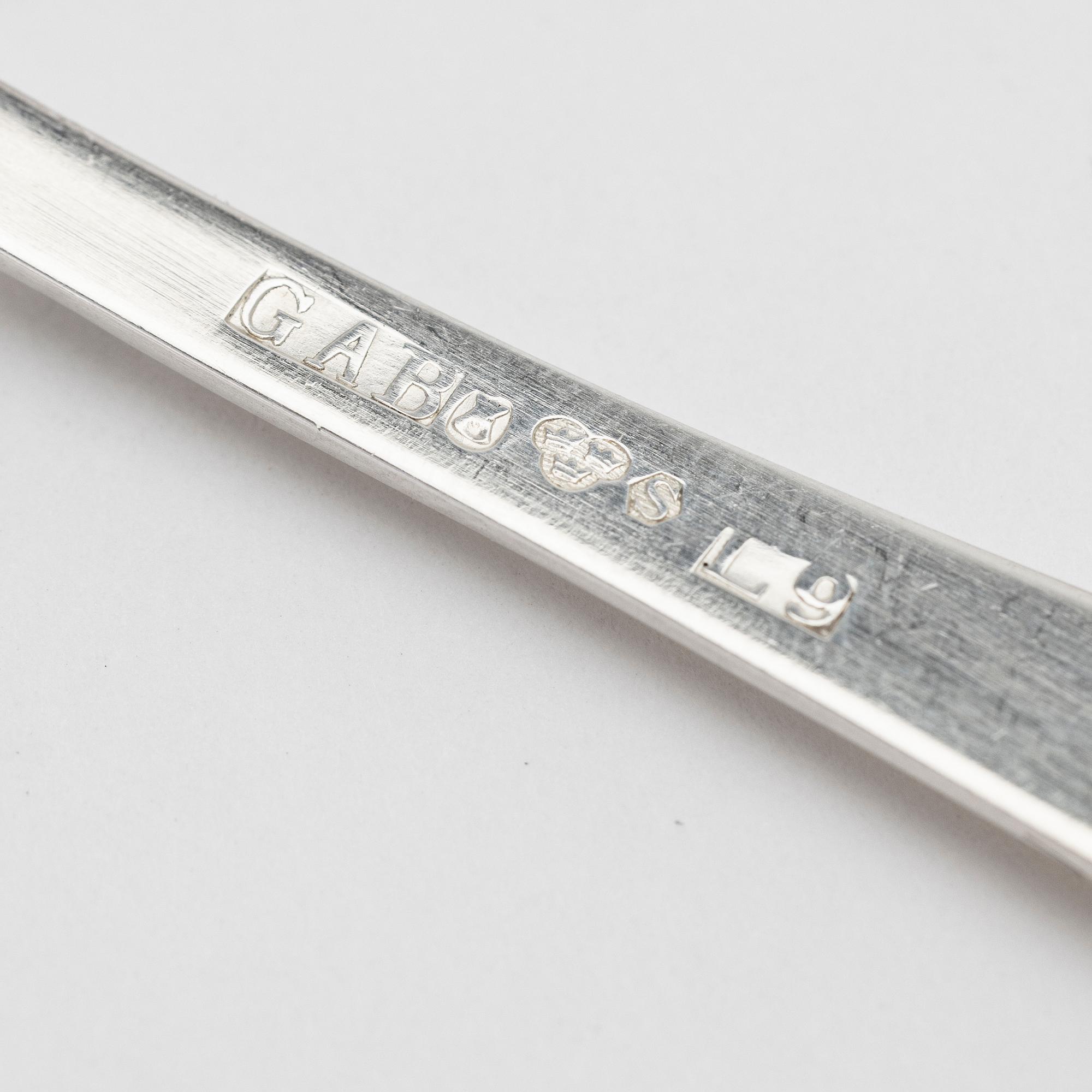Jacob Ängman, besticksuppsättning, 103 delar, silver, "Rosenholm", GAB, Eskilstuna & Stockholm, 1960-70-tal.