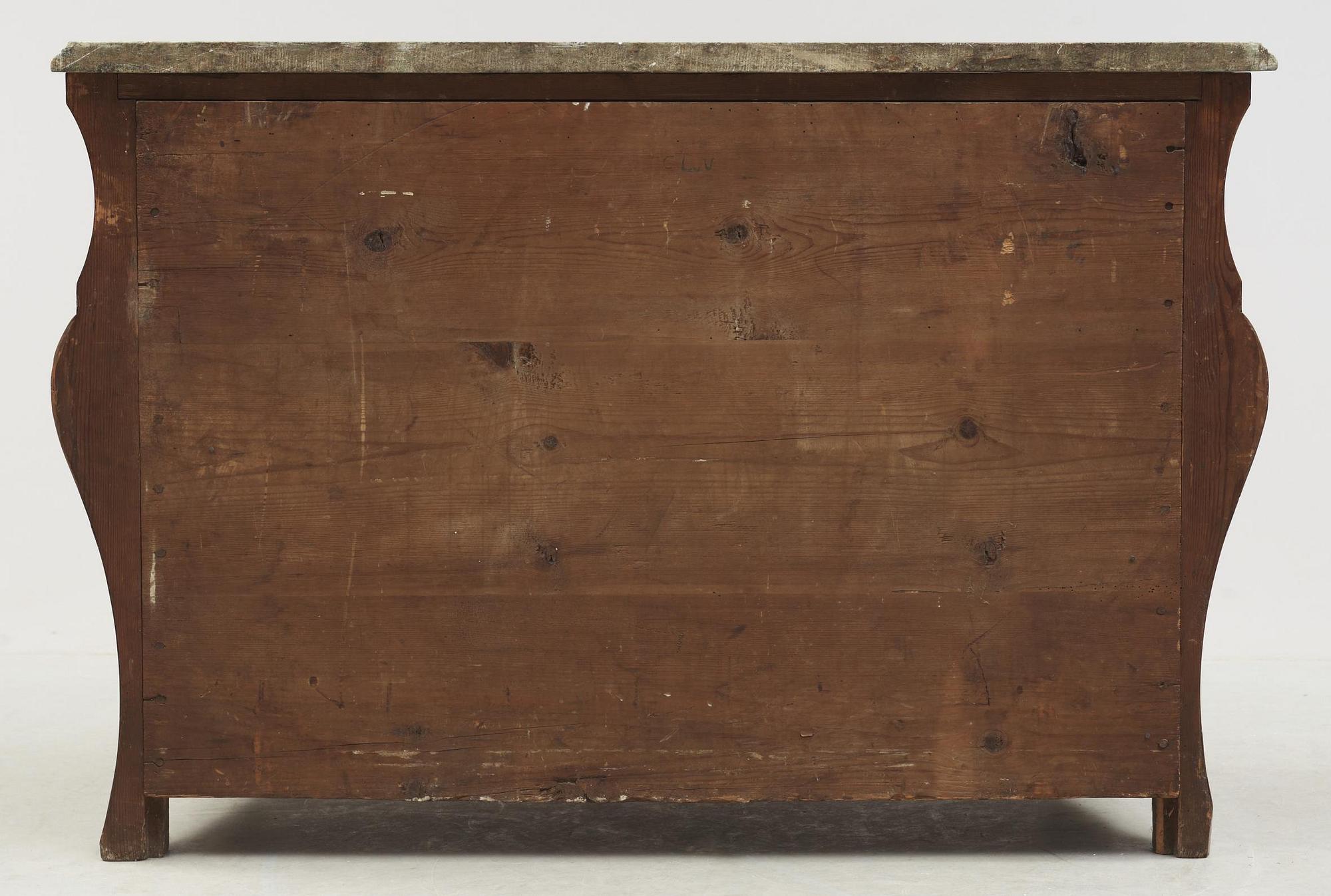A Swedish Rococo commode dated 1762 by C. Linning, master 1744.
