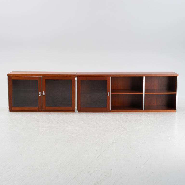 Two 'Avanti' mahogany veneered cupboards, Dux, later part of the 20th Century.