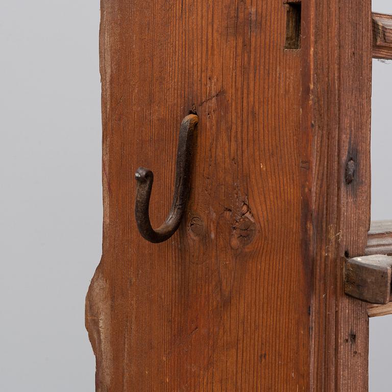 A Swedish pine shelf for plates, second half of the 19th century.