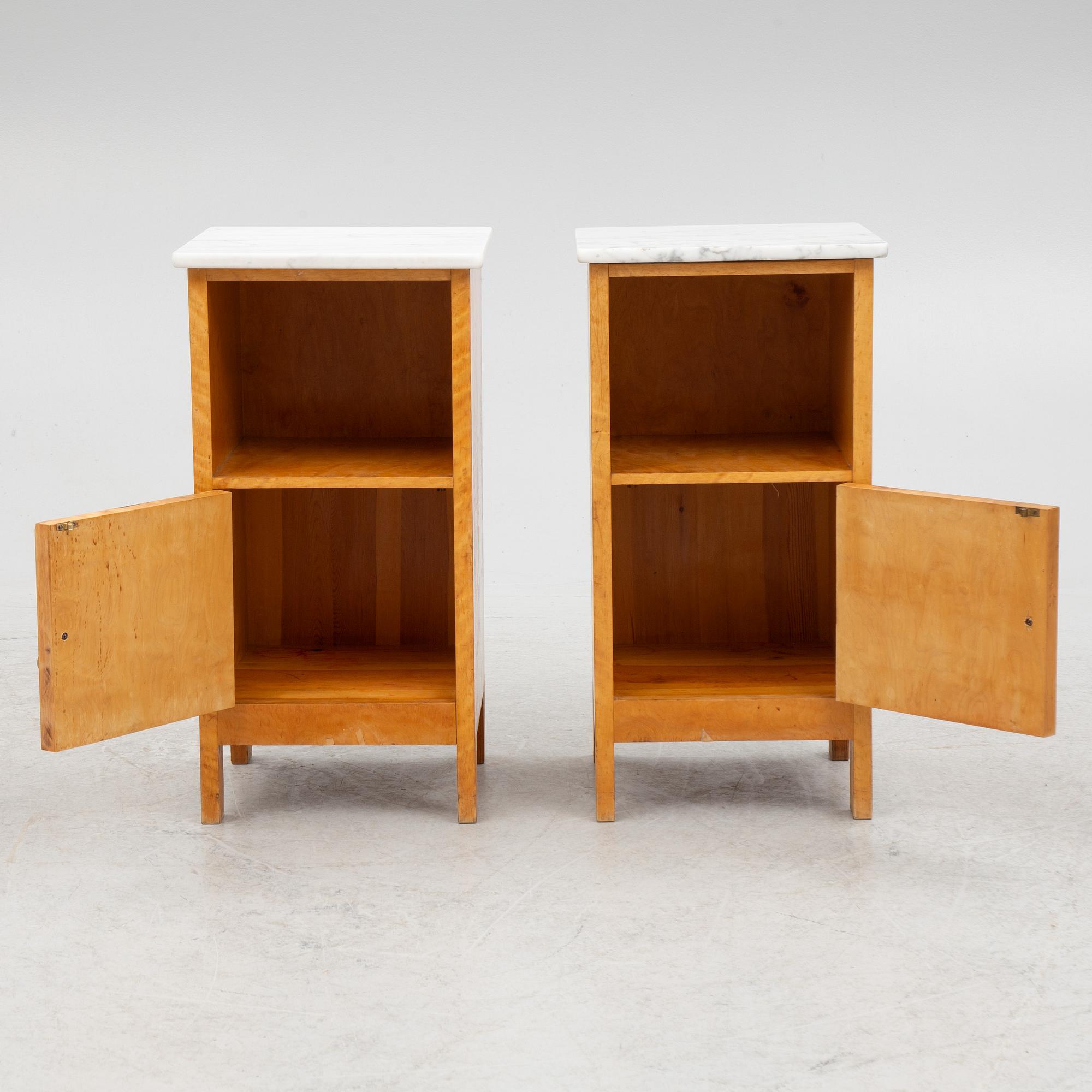 A pair of bedside tables, 1910's/20's.