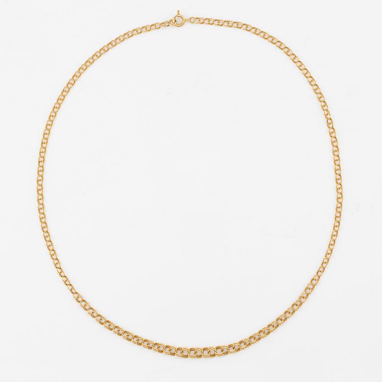 Necklace, 18k gold, Bismarck link.