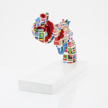 Carl-Fredrik Reuterswärd/ The Non-Violence Project Foundation, sculpture, hand painted resing. Ed 158/196.