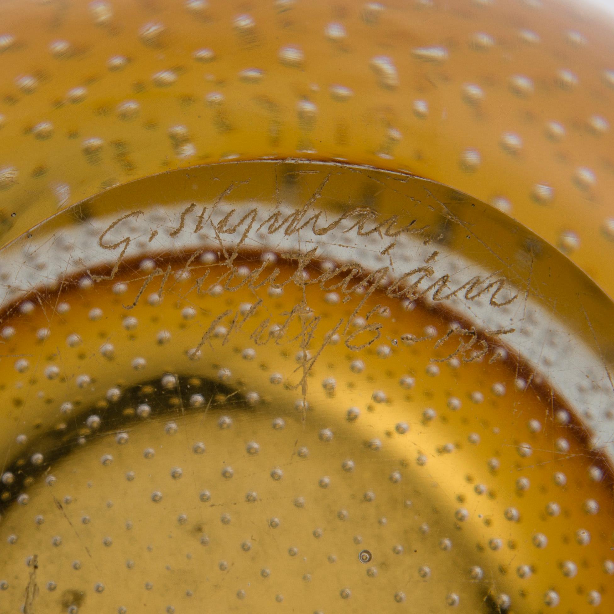 VAS, glas, Gunnel Nyman, signerad G. Nyman Nuutajärvi Notsjö -55.