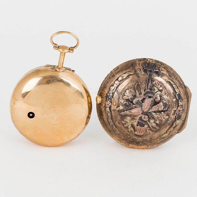 JOHN ELLICOTT, pocket watch, London, 43 mm.