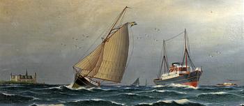 OKÄND KONSTNÄR, troligen Danmark, olja på duk, osign.