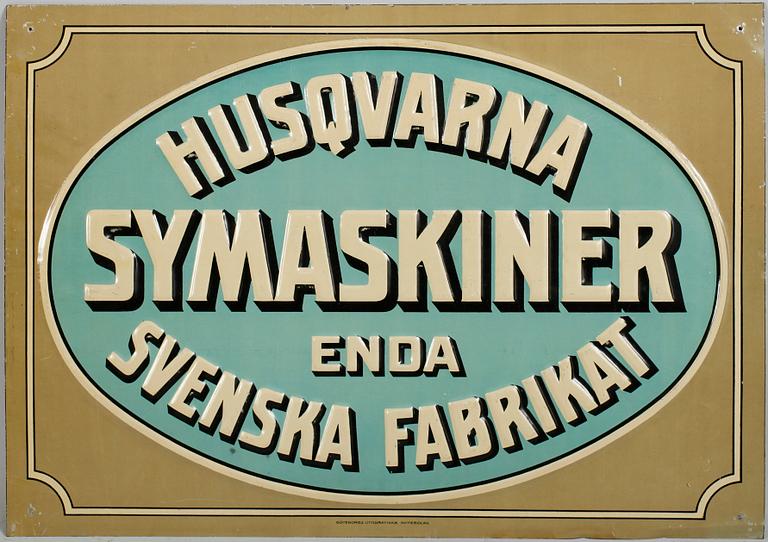 PLÅTSKYLT, 1900-talets första hälft.