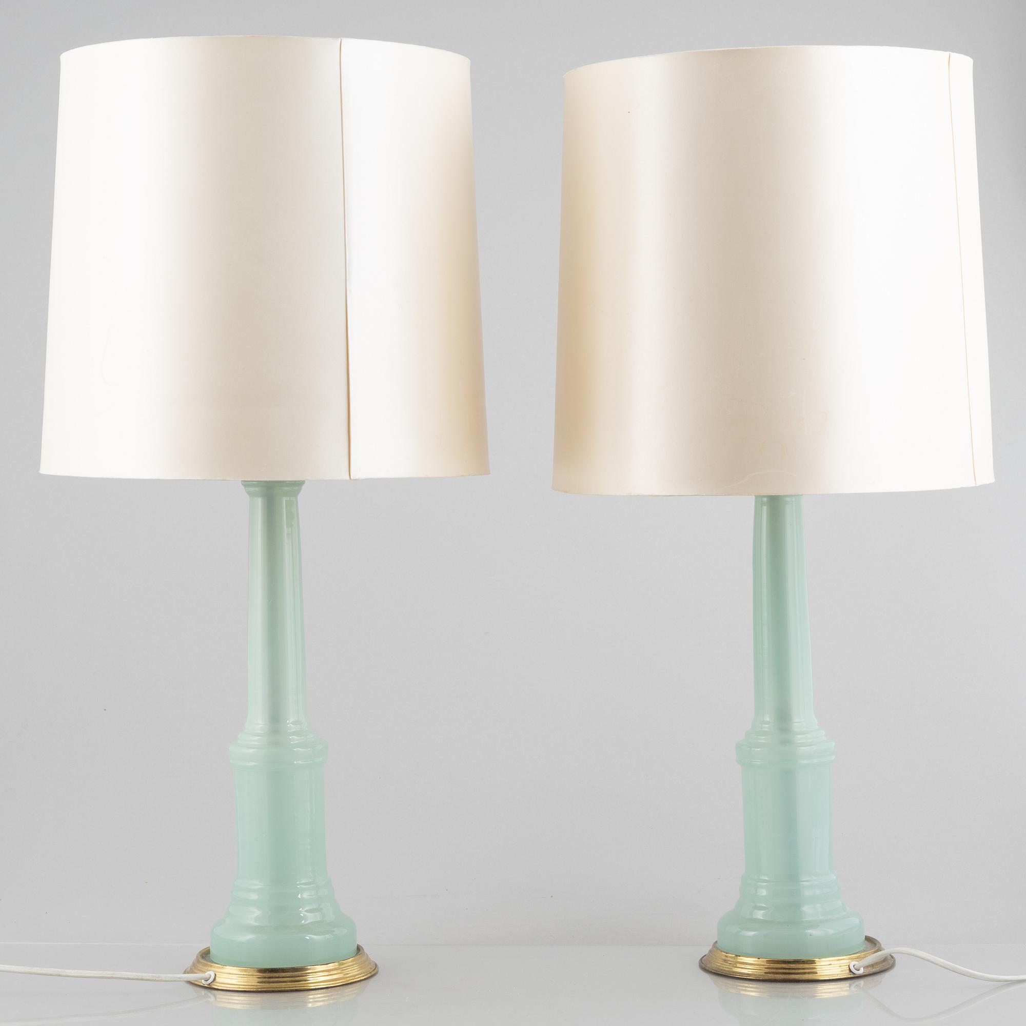 Bordslampor, ett par, troligtvis Italien, 1950/60-tal.