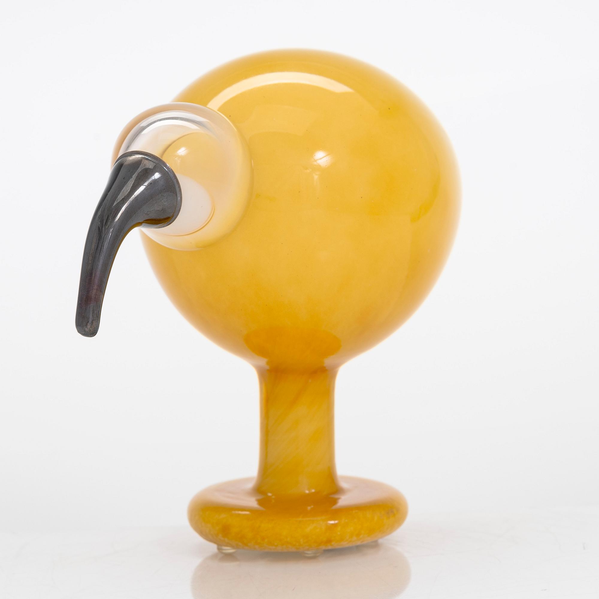 Oiva Toikka,  glasfågel, signerad O. Toikka Iittala.