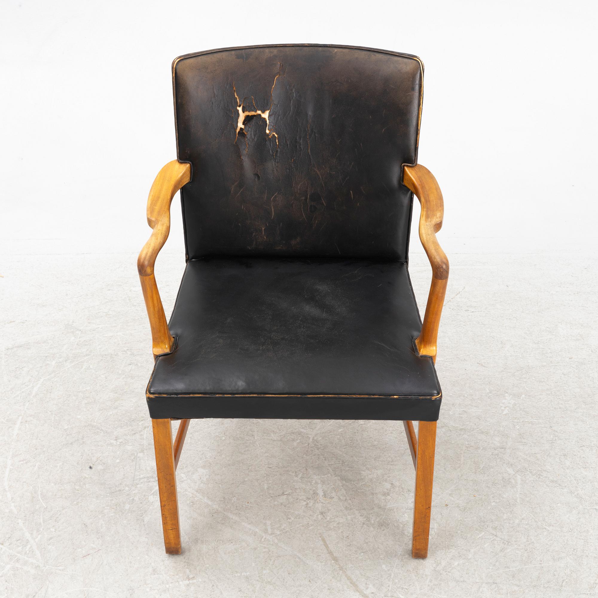 Ole Wanscher, armchair, Denmark, AJ Iversen, Denmark, 1950s.