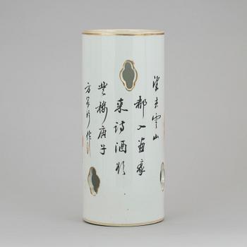 PERUKSTOCK, porslin, Kina, 1900-TAL.