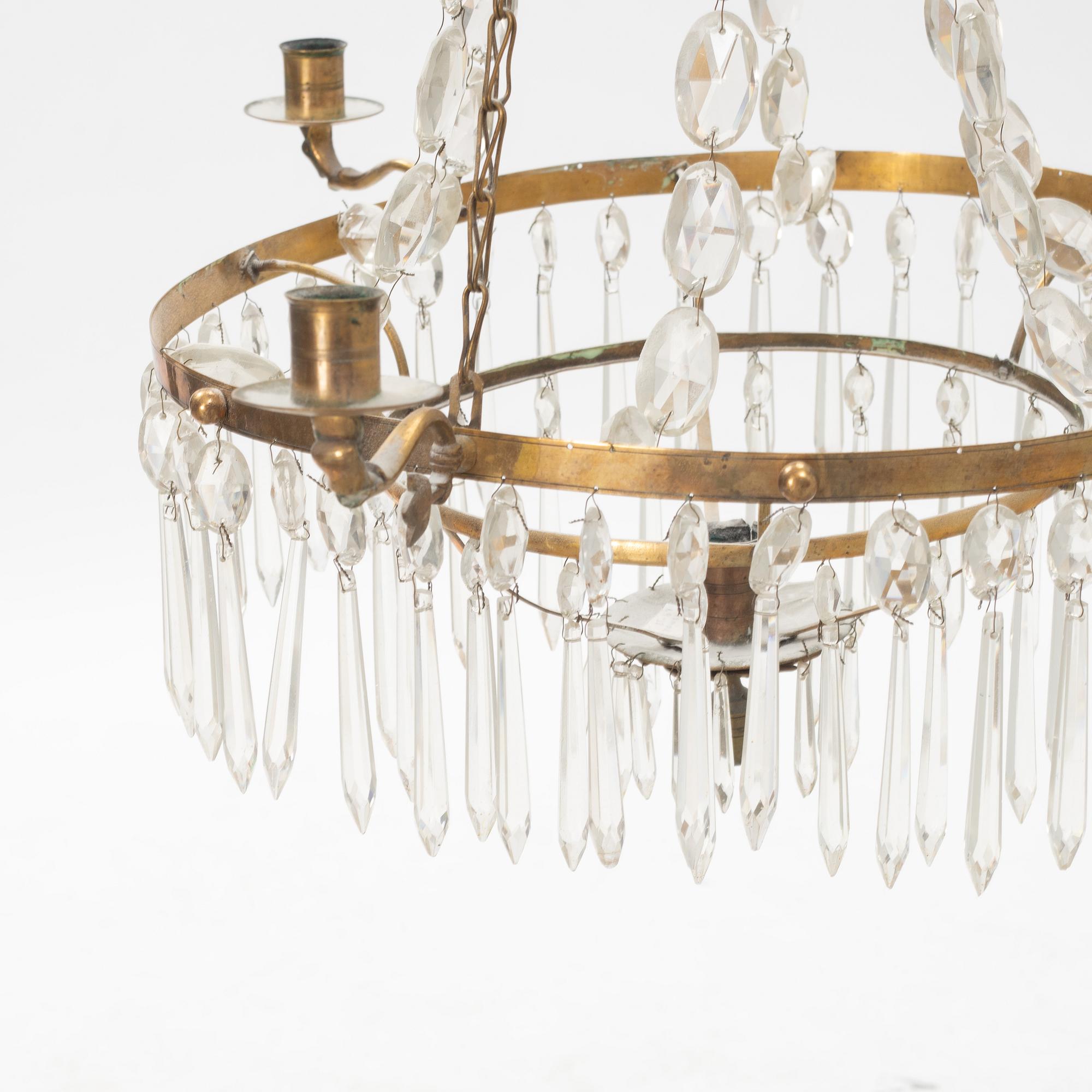 A Gustavian Chandelier, late 18th Century.