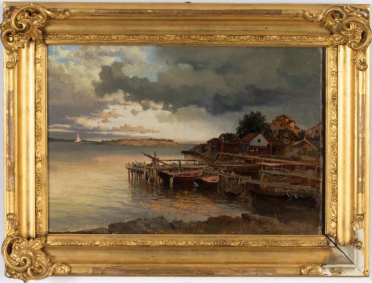 Josefina Holmlund, olja på duk, signerad.