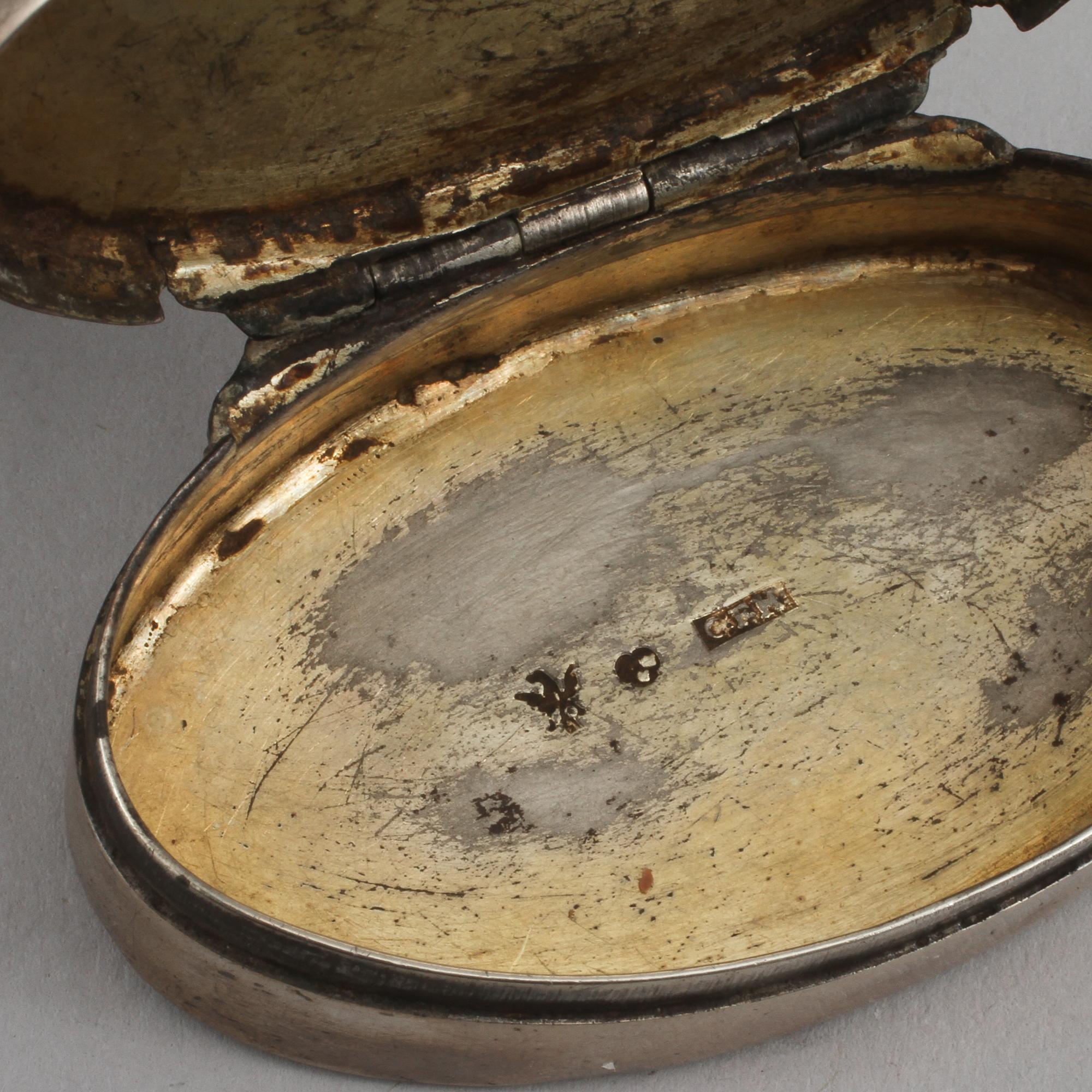 DOSOR, 2 st, silver, Sverige, 1800-tal, vikt 85 gram.