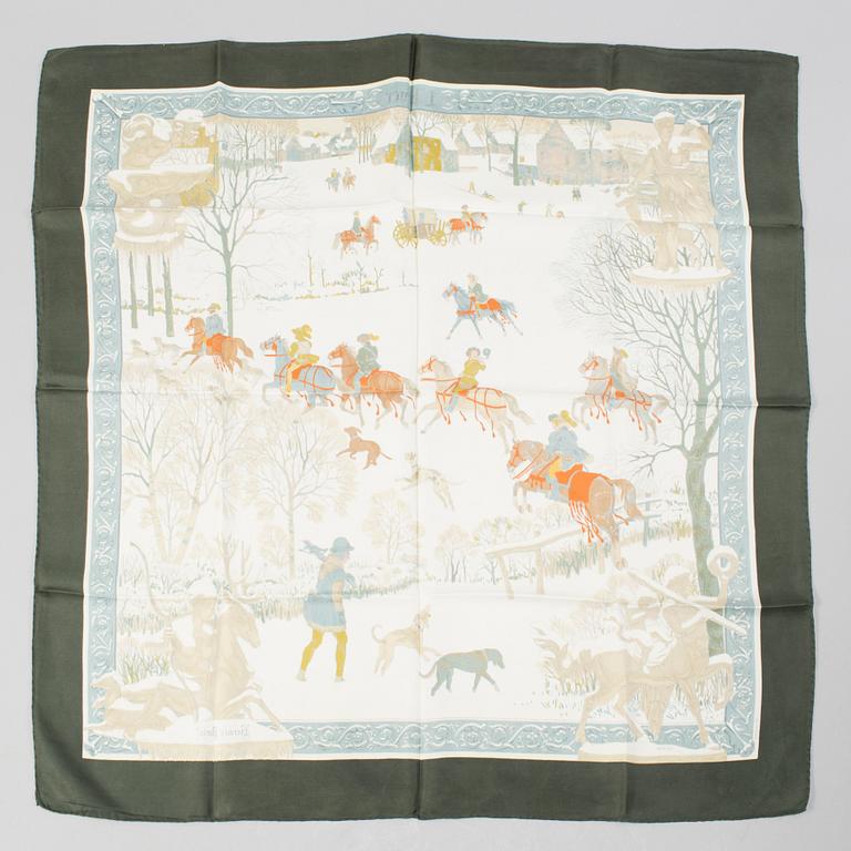 SCARF, "Hermès, "L'hiver ", issued 1969.