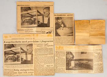 ÅNGMASKIN I MASKINRUMSMODELL, tillverkad av Gustav Göransson, Kungsbacka 1950-tal.