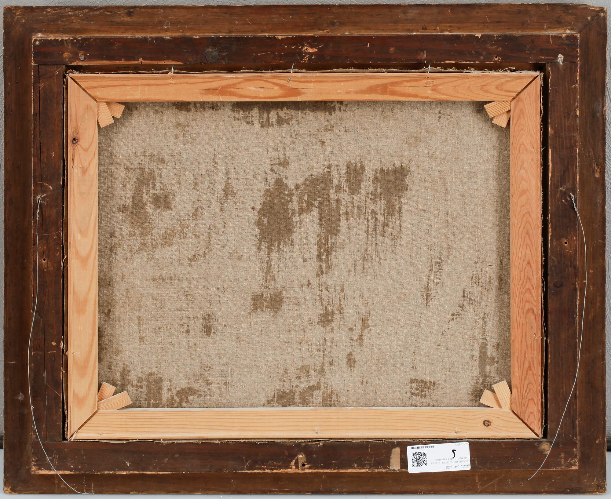 OKÄND KONSTNÄR, olja på duk, bär otydlig signatur.