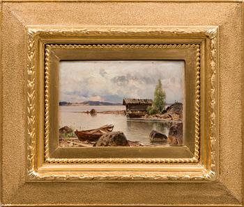 HJALMAR MUNSTERHJELM, oil on board, signed.