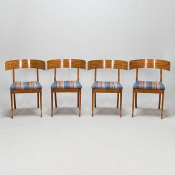 Four mahogany Klismos/Sulla chairs, probably Denmark, circa 1840.