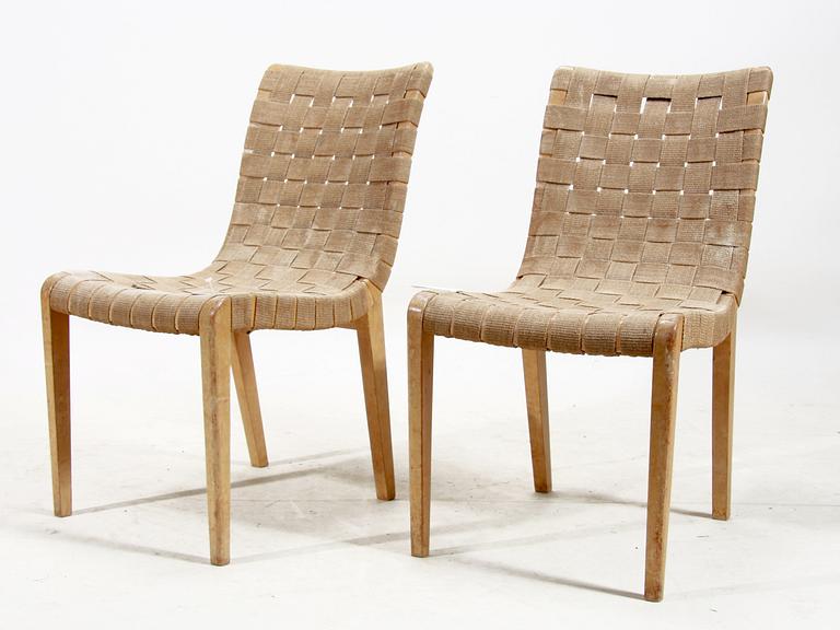 STOLAR, ett par, Axel Larsson, Svenska Möbelfabriken, formgiven 1930-tal.