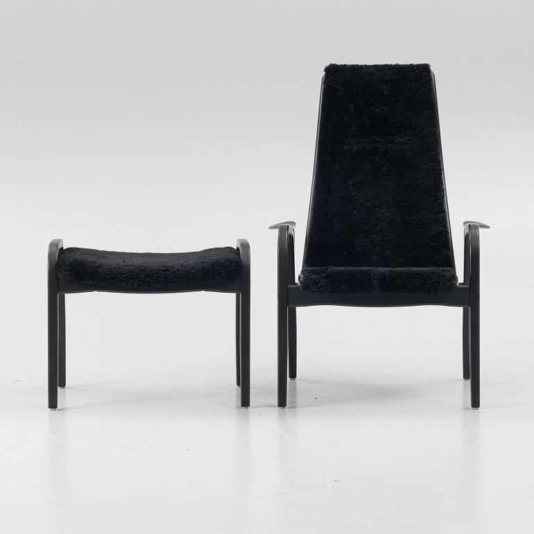 Yngve Ekström, a 'Lamino' easy chair with footstool, Swedese, 2018.