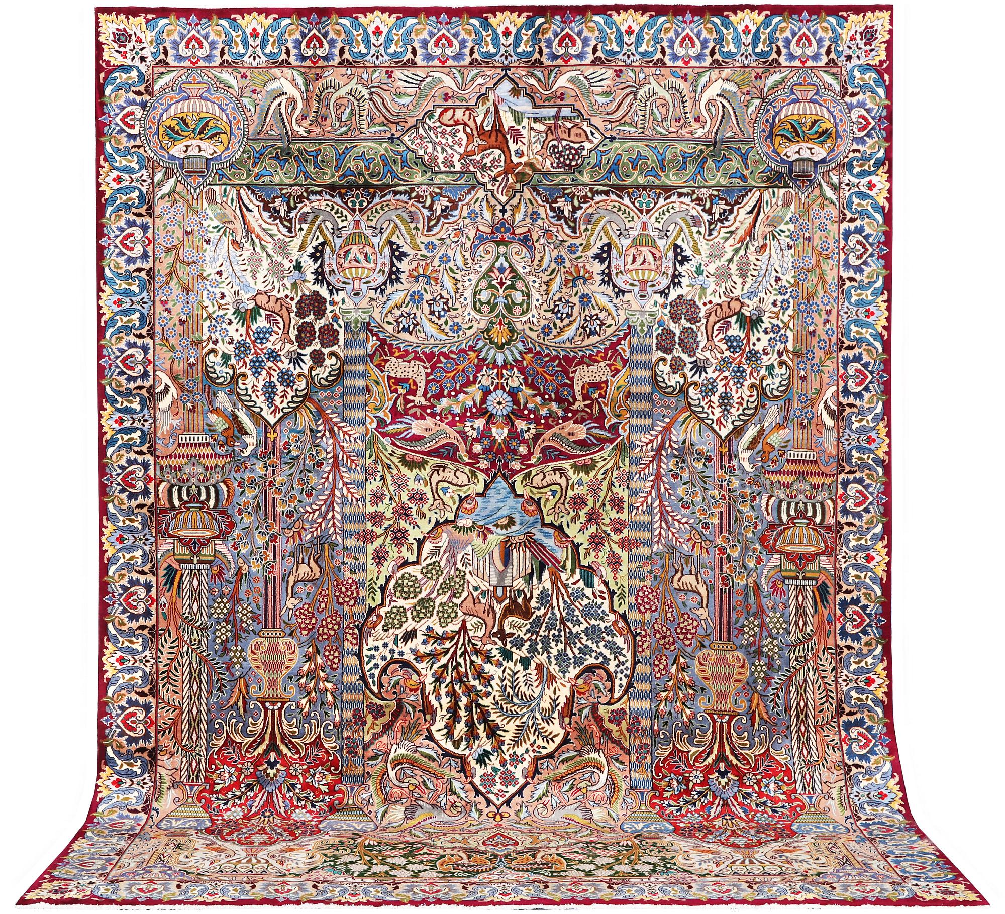 A Kashmar carpet, c. 398 x 294 cm.
