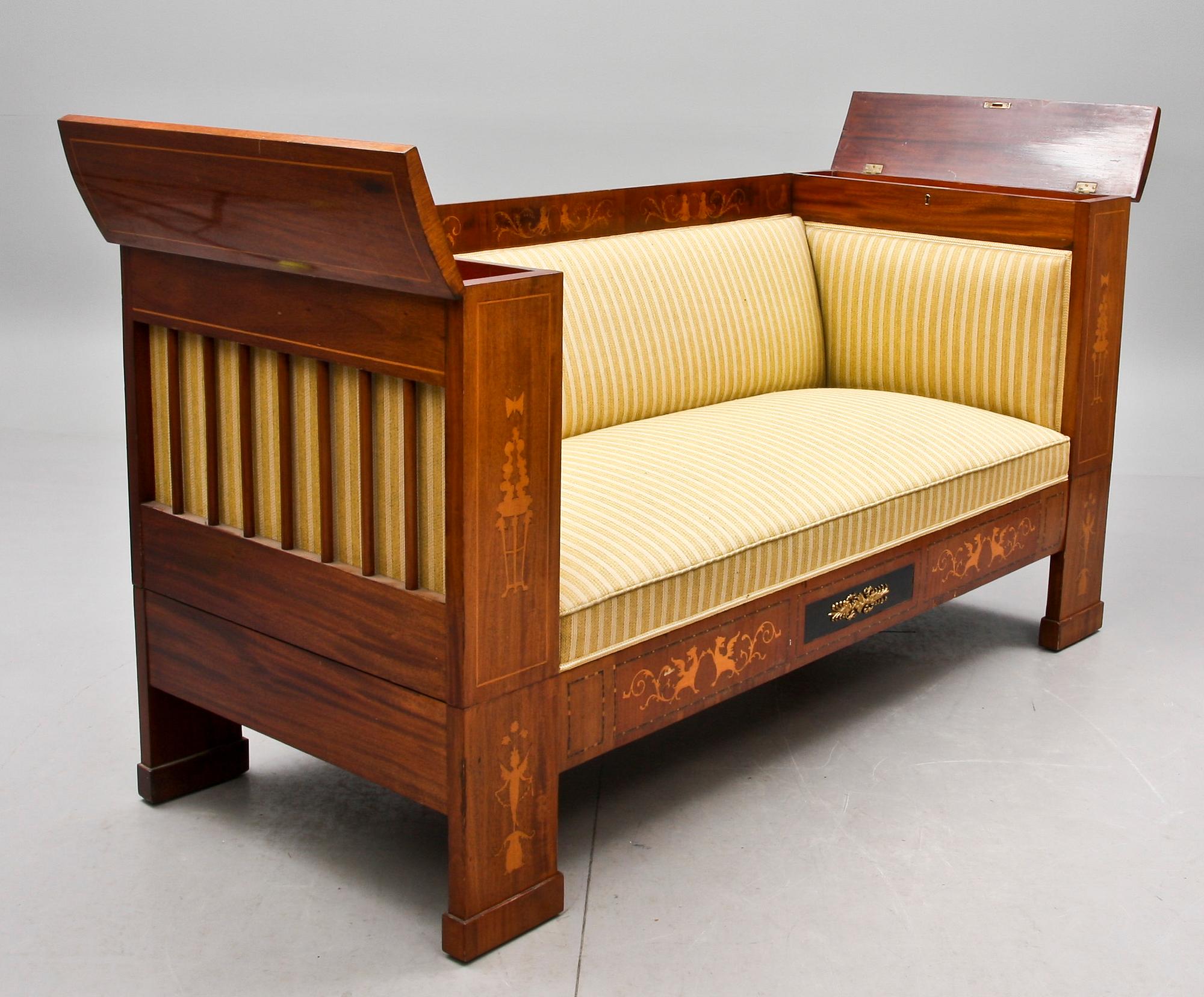 SOFFA, troligen Danmark, empire, 1800-talets första hälft.
