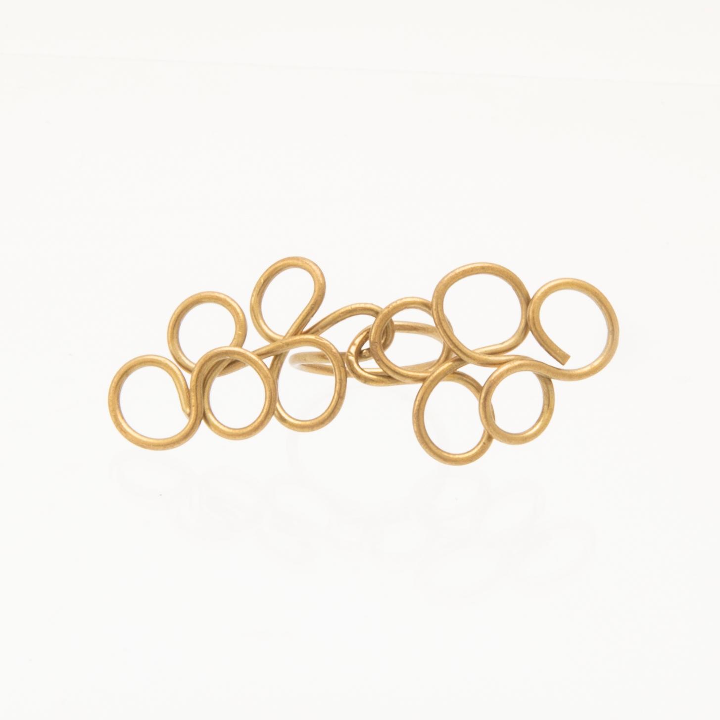 Berit Johansson, rings 5 pcs brass and white metal.