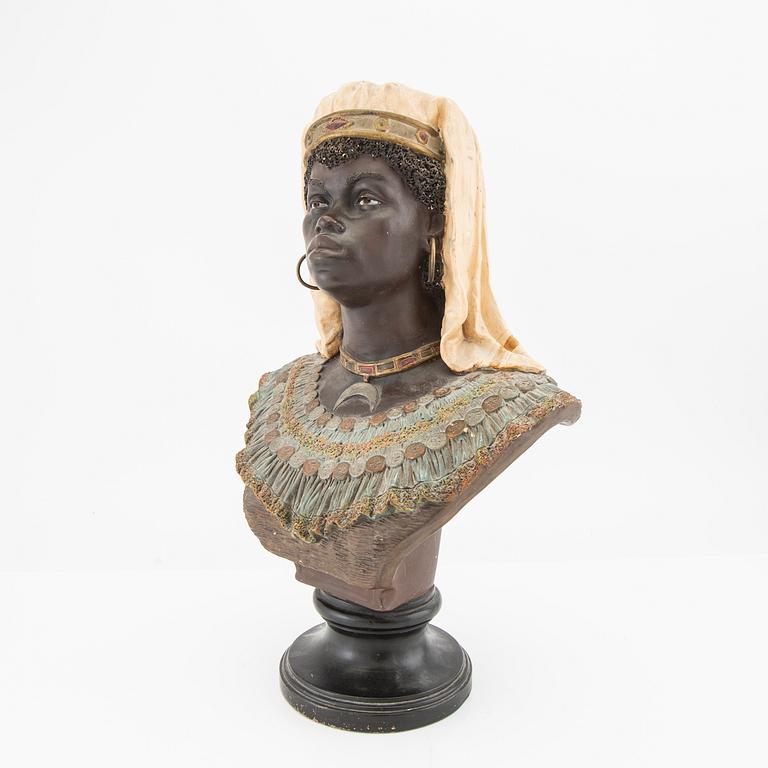 Figurine around 1900 painted terracotta.