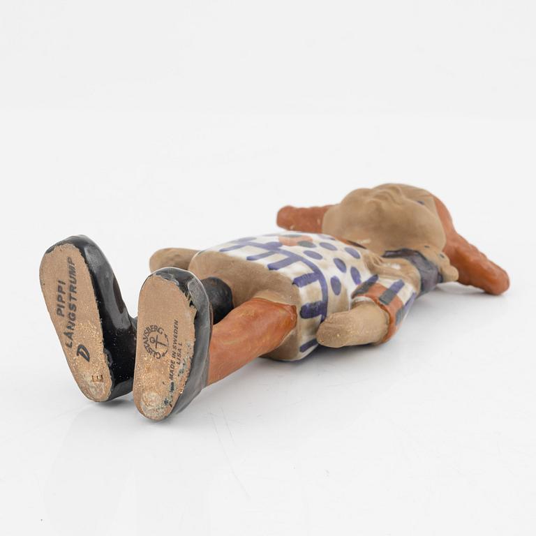 Lisa Larsson, figurin, stengods, "Pippi Långstrump", Gustavsberg.