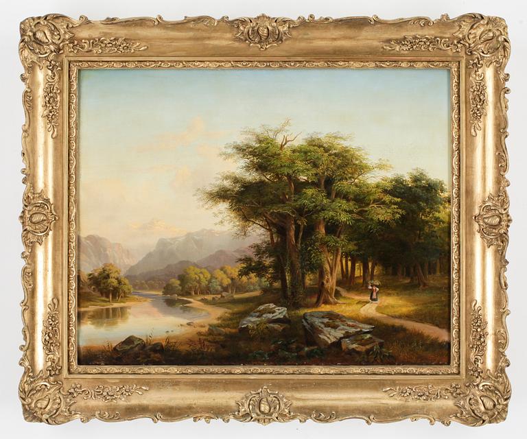 EDVARD BERGH, olja på duk, sign E. Bergh.