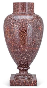657. A Swedish Empire porphyry urn.