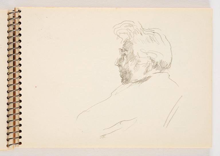 Lotte Laserstein, 1 skissblock med ca 14 teckningar varav 1 signerad.