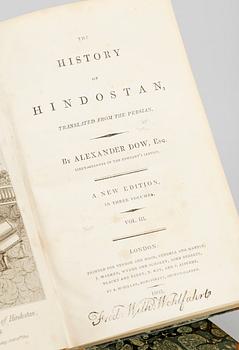 BOKVERK, "The History of Hindostan", övers Alexander Dow, London 1803.