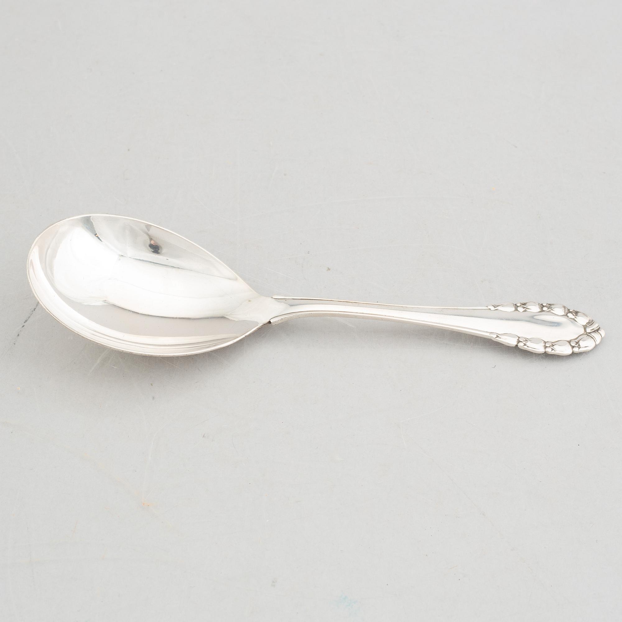 Georg Jensen, serveringssked, silver, Köpenhamn, Danmark 1930.