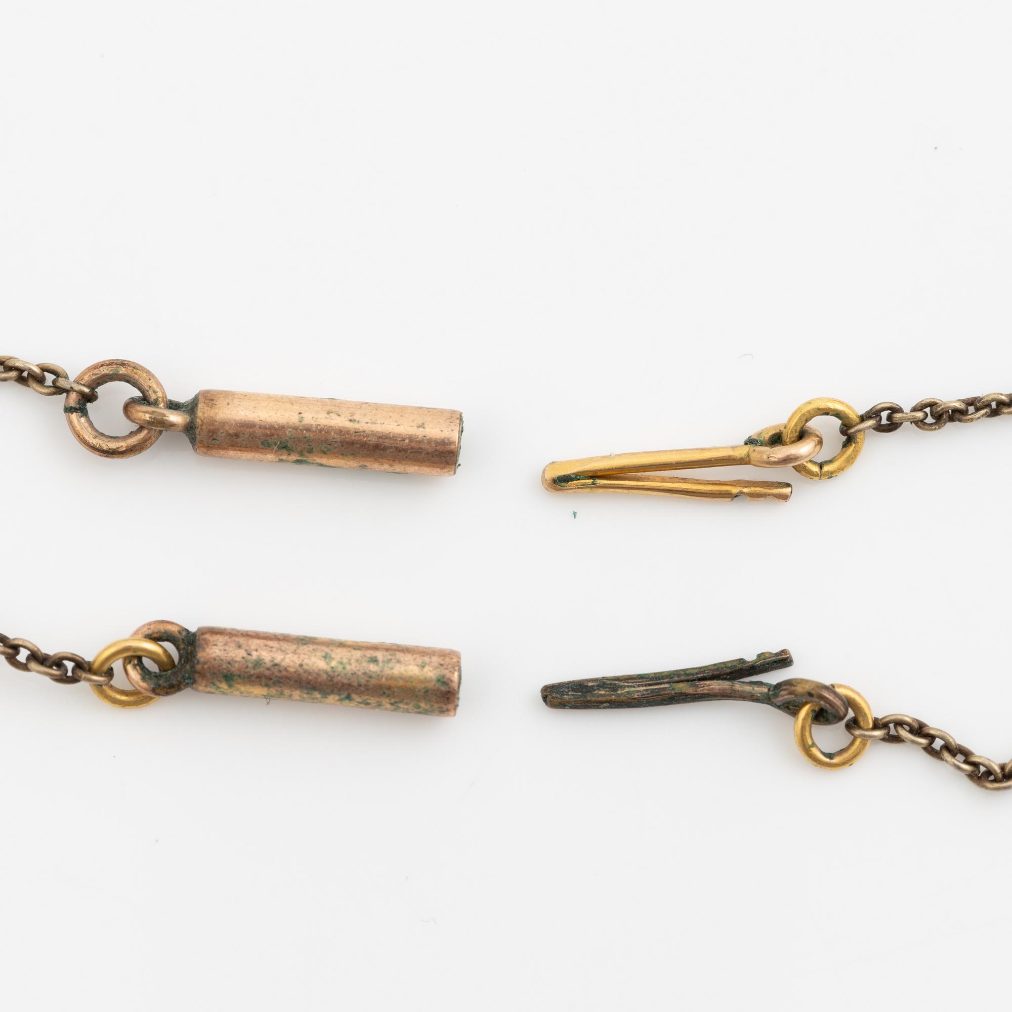 Collier 18K guld, filigranarbete, troligen omkring sekelskiftet 1900.