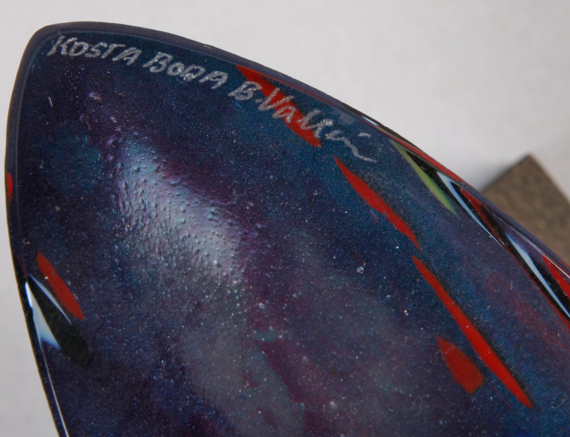 SKULPTUR, glas, Bertil Vallien, Kosta. Sign.