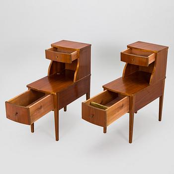 A pair of 20th century bedside tables.
