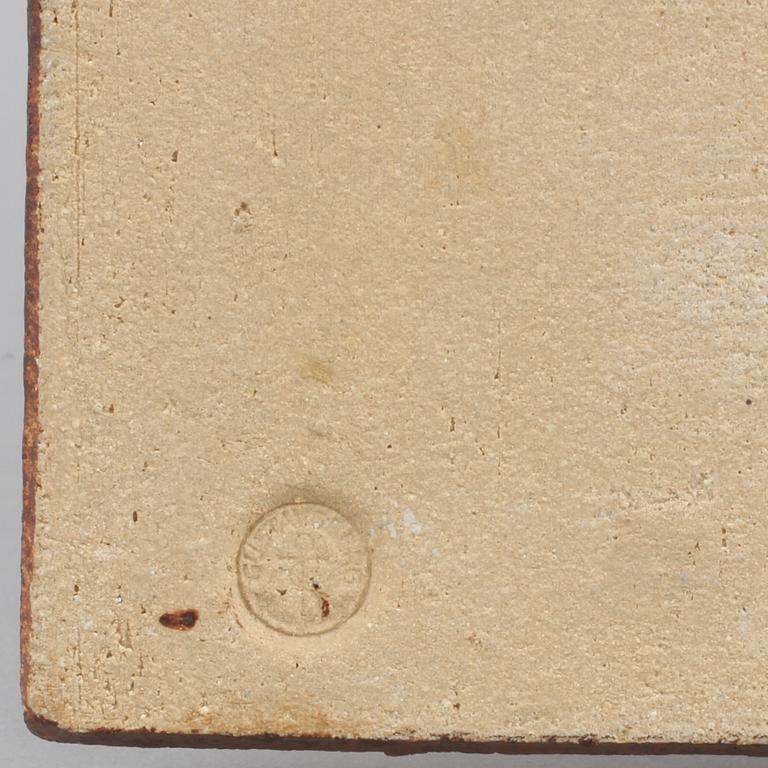VÄGGRELIEF, stengods, Stig Lindberg, Gustavsberg, signerad i godset, 1900-tal.