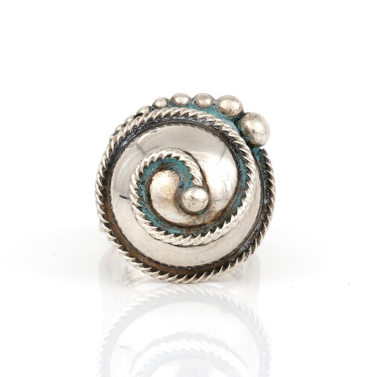 HALSBAND samt RING, silver, Rosa Taikon, Bernd Janousch, 1978. tot ca 50 gram.