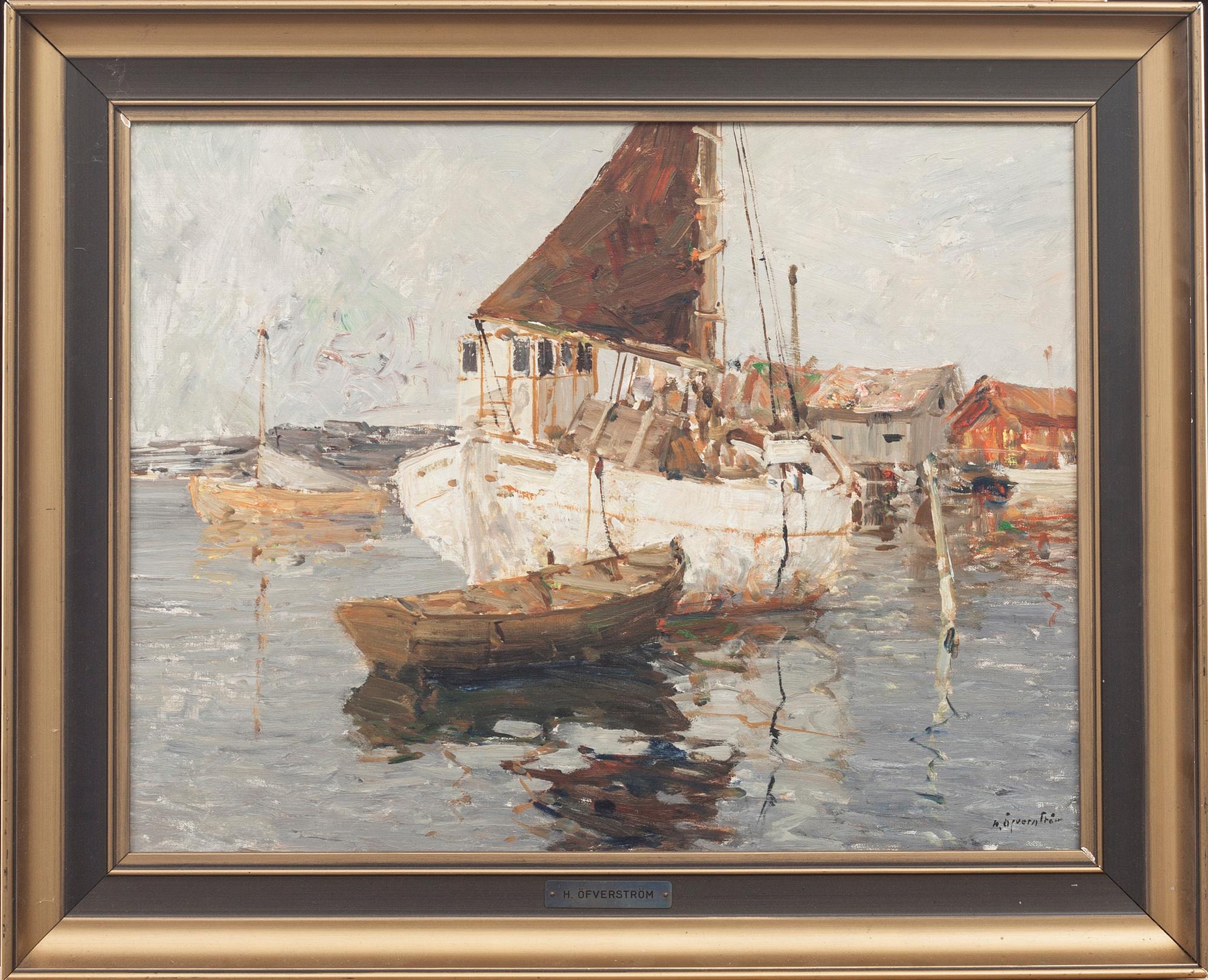 HUGO ÖFVERSTRÖM, olja på duk. Signerad.