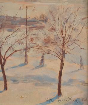 Lotte Laserstein, Winter on Strandvägen, Stockholm.