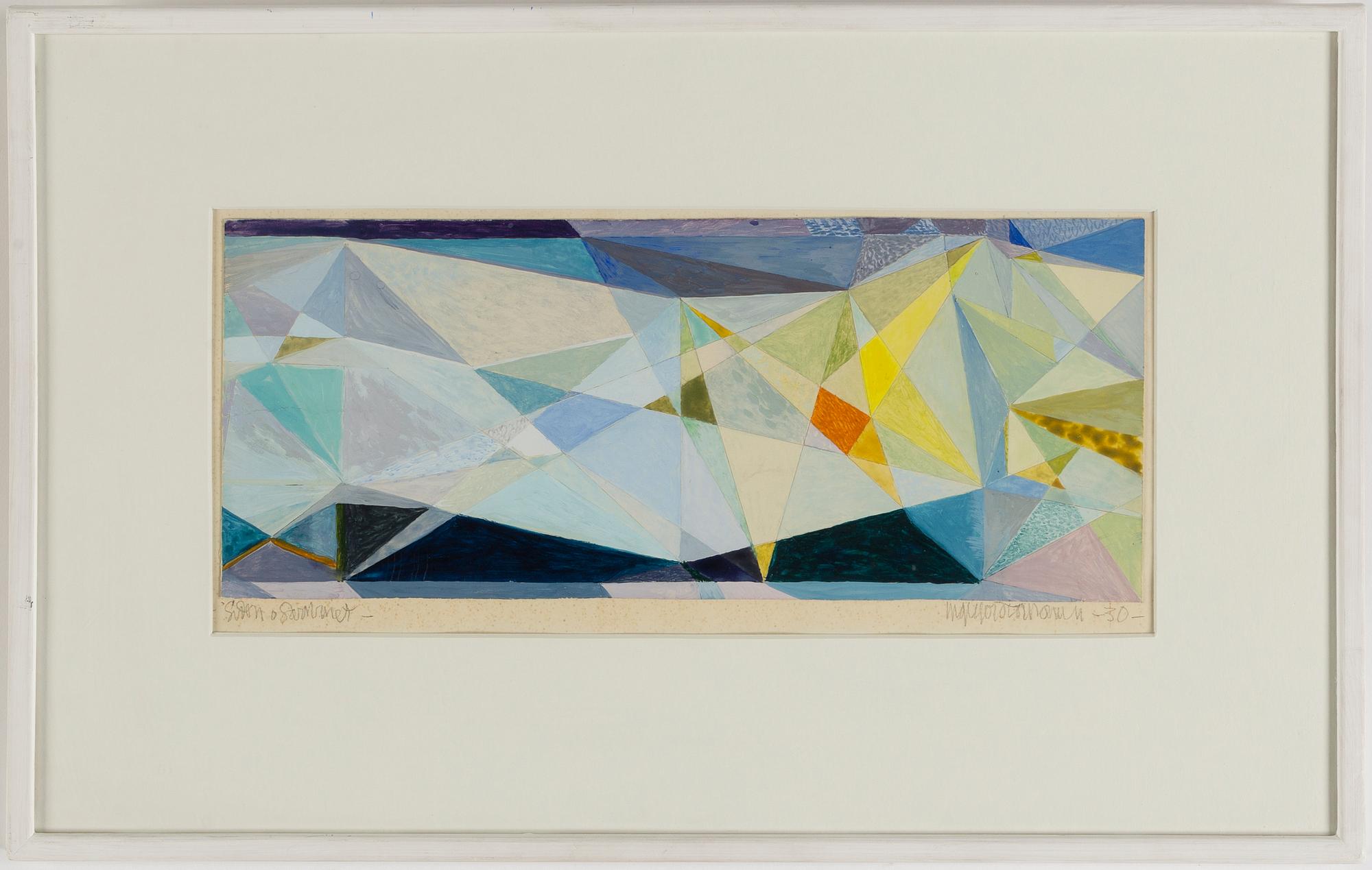 Ingegerd Torhamn, gouache, signed and dated -30.