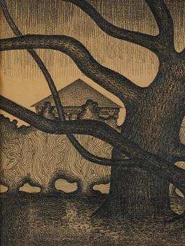 Valentina Kropivnitskaya, "Two animals and a tree".