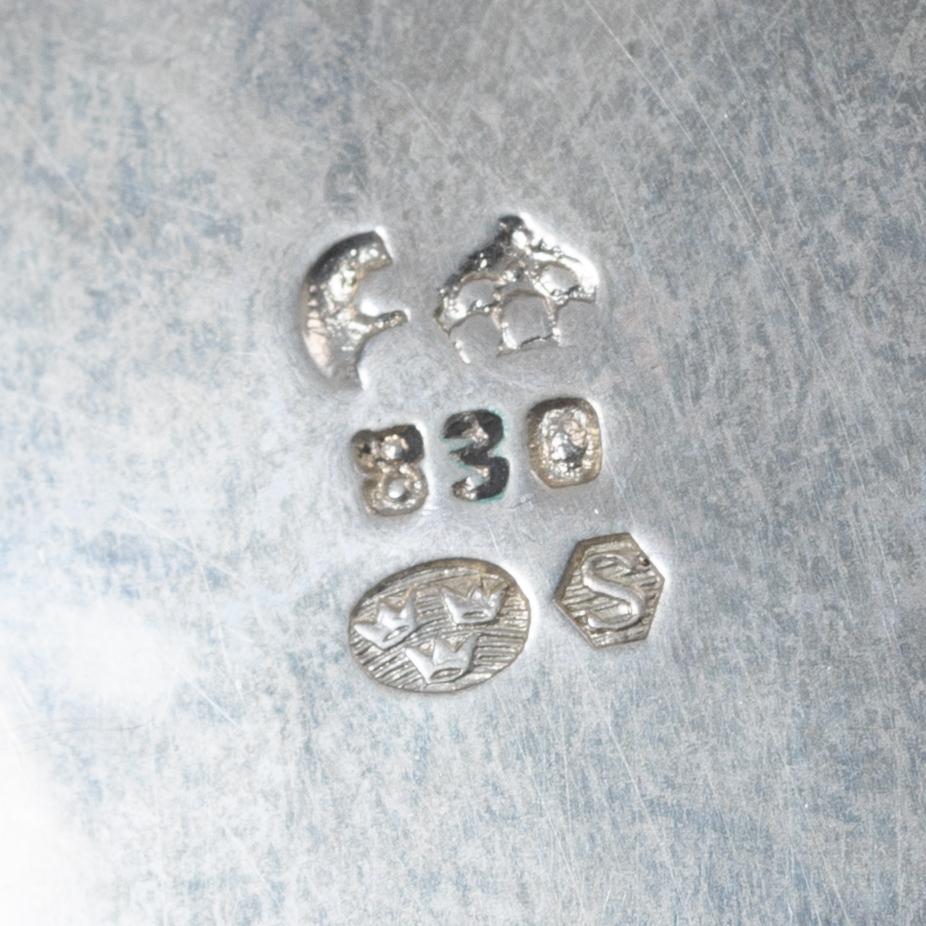 A creamer and sugar bowl, silver 830, Germany, mid-20th century.