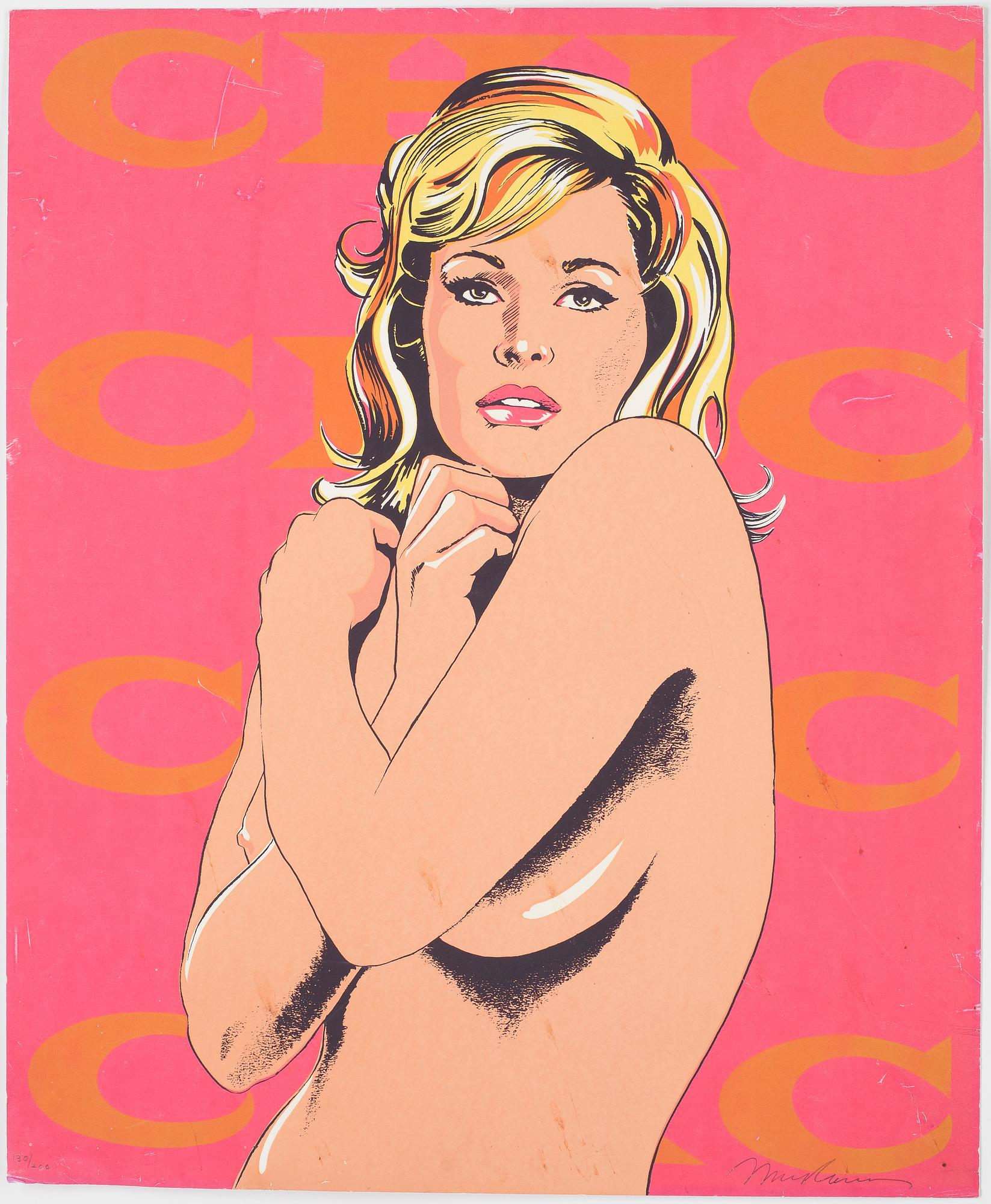 MEL RAMOS, färglitografi, signerad. Numrerad 130 /200.