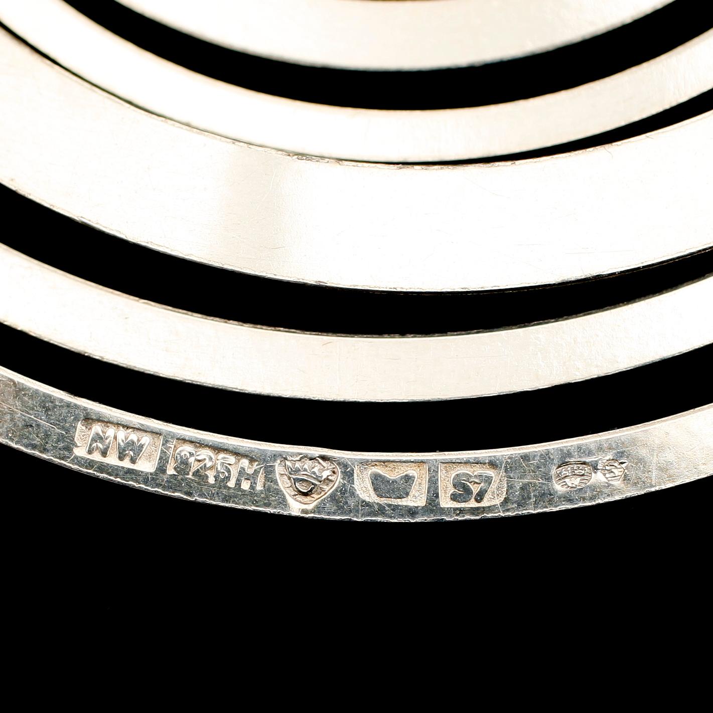 HÄNGE, silver, "Silver Moon", Tapio Wirkkala, Nils Westerbäck, 1970. Vikt ca 13 g.