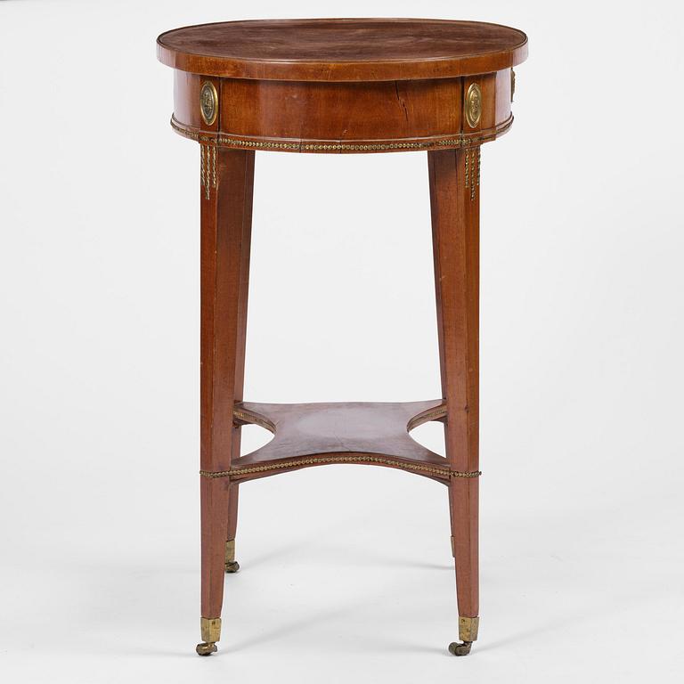 A late Gustavian mahogany table attributed to J. M. Beurling (master 1777-1803).