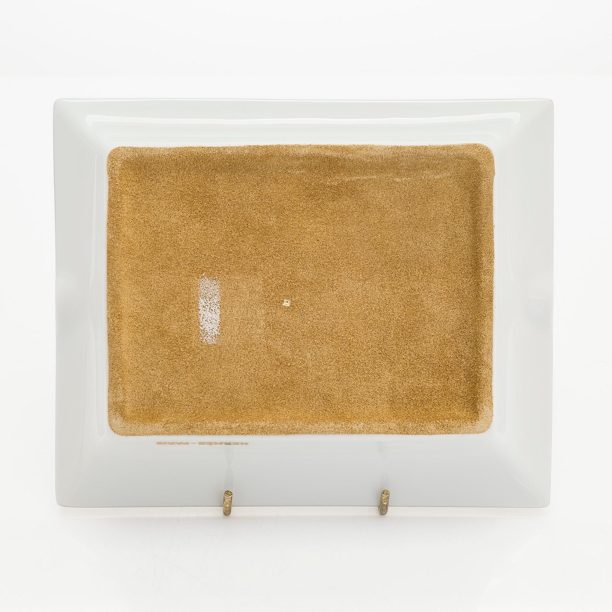 Hermès, an porcelain ashtray, France.